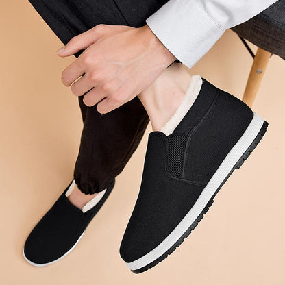 Men's Super Warm Faux Fur Lined Anti-slip Cotton Shoes