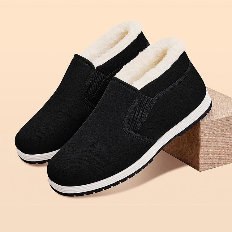 Men's Super Warm Faux Fur Lined Anti-slip Cotton Shoes