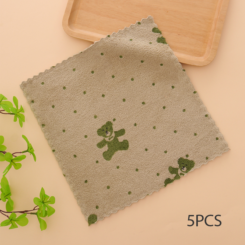 5PCS Coral Flannel Dishcloths for Home Use