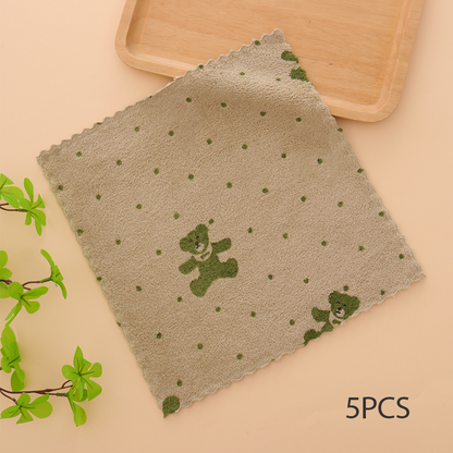 5PCS Coral Flannel Dishcloths for Home Use