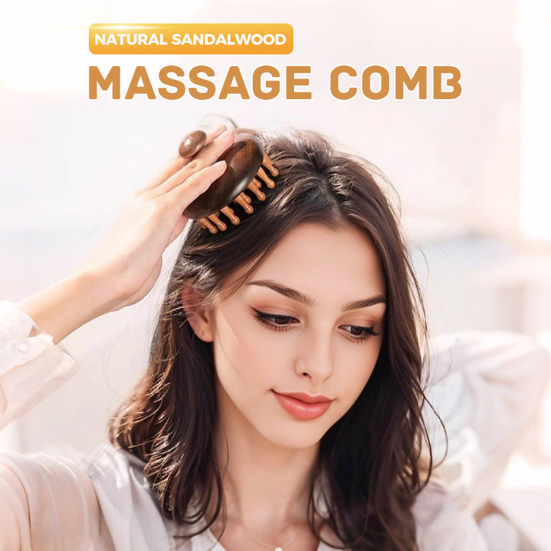 ✨【Natural Sandalwood Massage Comb - Daily Hair Care & Relaxation】✨