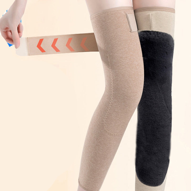 Winter Seamless Knee Warmers with Pockets