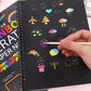 Rainbow magic scratch paper with wooden pencil