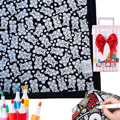 DIY Coloring Blanket with Markers