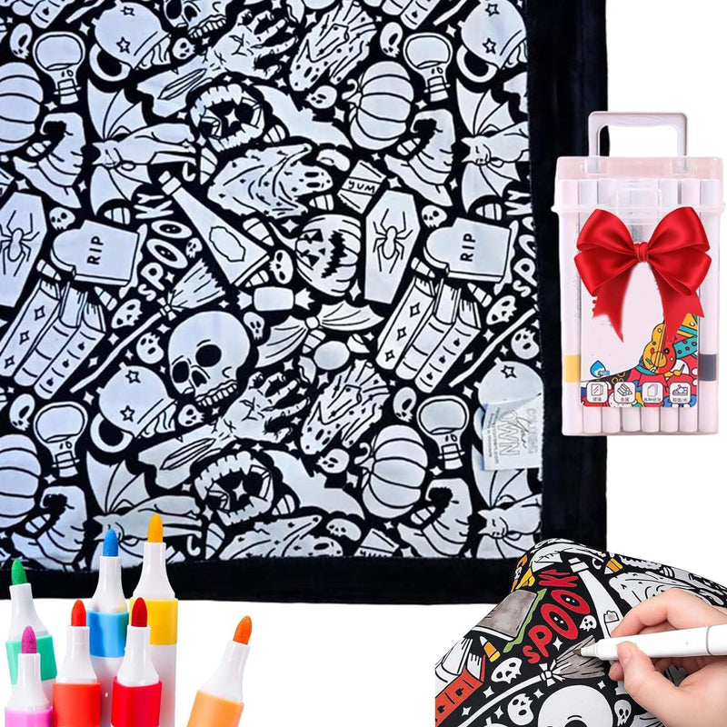 DIY Coloring Blanket with Markers