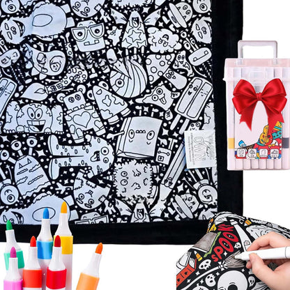 DIY Coloring Blanket with Markers