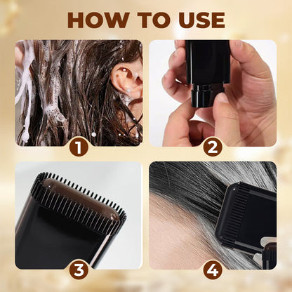 2-In-1 Natural Instant Safe Hair Color Stick ＆ Comb