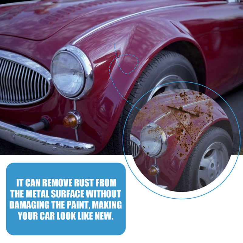 🚗⚙️ Car Rust Remover Spray – Dissolves Iron Particles, Safe on Paint & Easy Application 🧽