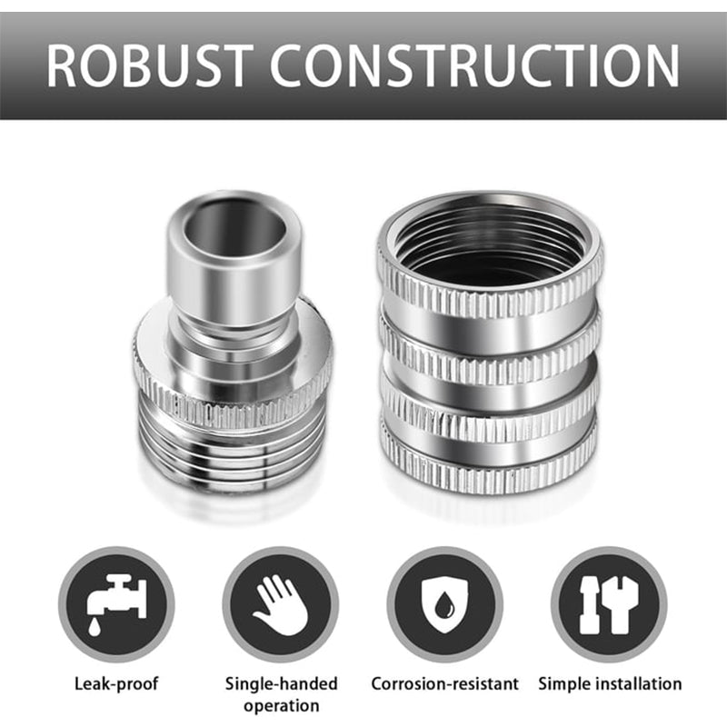 Stainless Steel Garden Hose Quick Connect Fittings Set