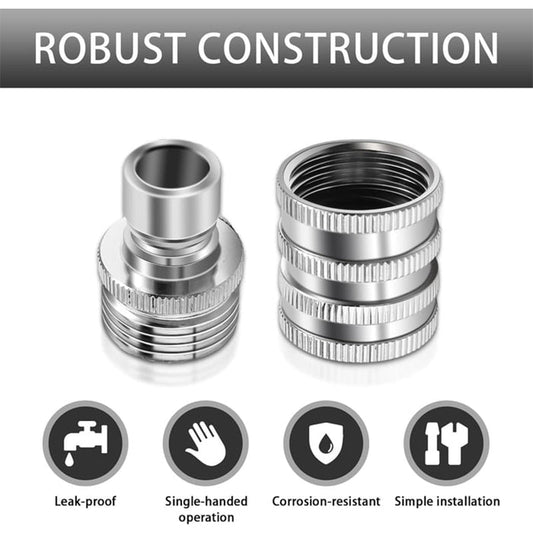 Stainless Steel Garden Hose Quick Connect Fittings Set