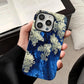 Blue-White Floral Art Phone Case for iPhone Series