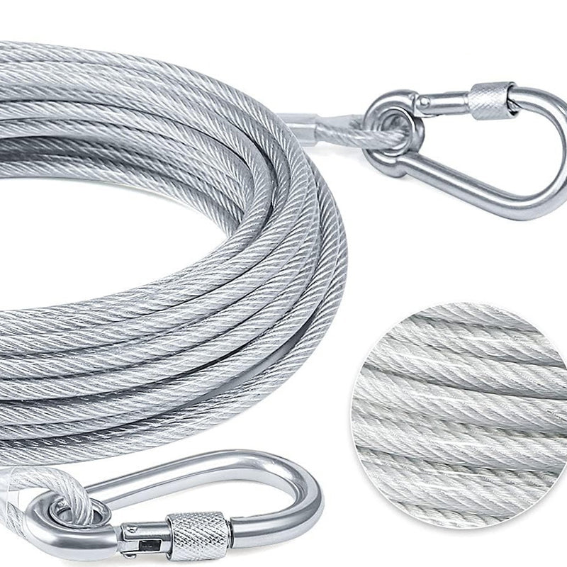 Multi-purpose galvanized steel cable with rust-resistant coating and high load capacity