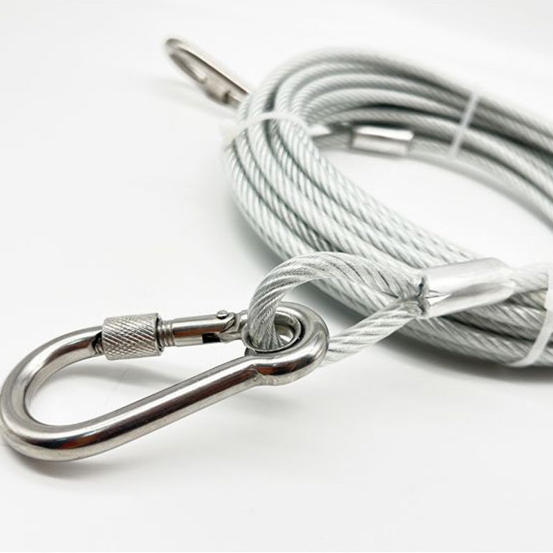 Multi-purpose galvanized steel cable with rust-resistant coating and high load capacity