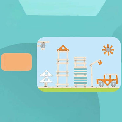 🧩  Educational Wooden Building Blocks - 108 PCS with Storage Bag for Creative STEM Learning & Fine Motor Skills 🏗️🎒