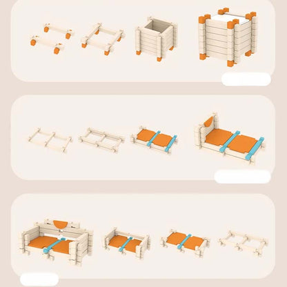 🧩  Educational Wooden Building Blocks - 108 PCS with Storage Bag for Creative STEM Learning & Fine Motor Skills 🏗️🎒