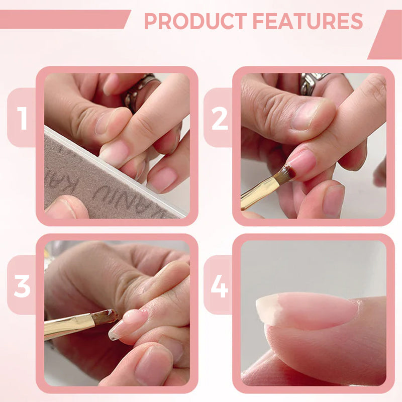 💎 BUY 1 GET 1 FREE! 💎 2-in-1 Self-Leveling Nail Builder Gel – Base + Builder in One, 15s Quick Cure for Salon-Quality Nails at Home