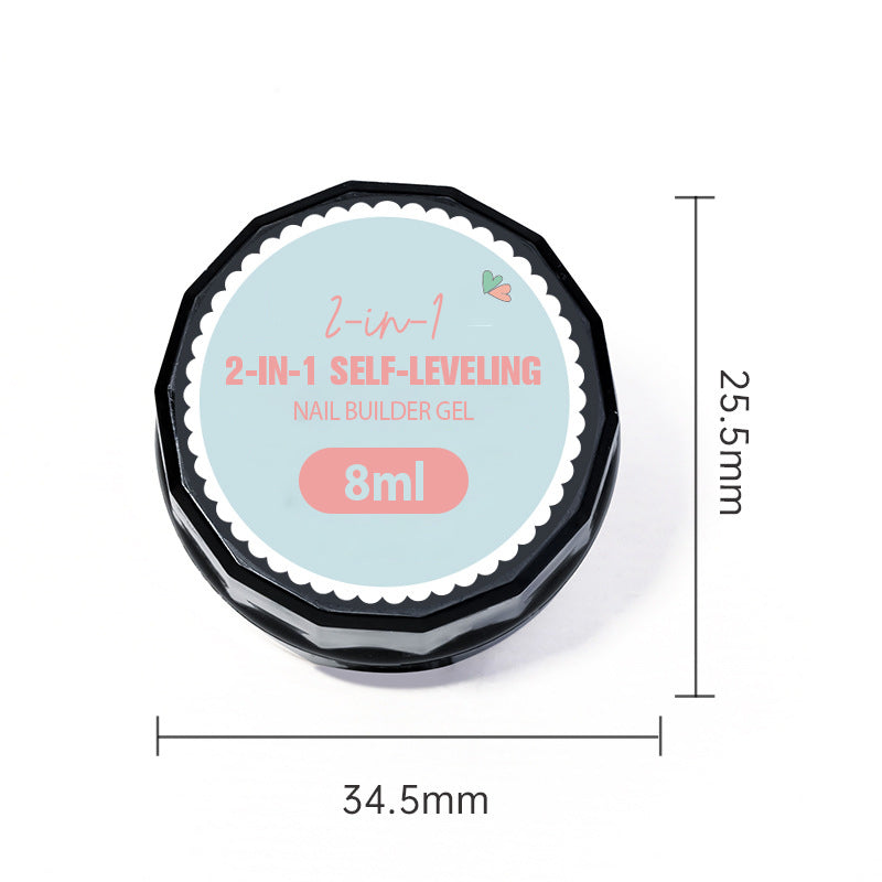 💎 BUY 1 GET 1 FREE! 💎 2-in-1 Self-Leveling Nail Builder Gel – Base + Builder in One, 15s Quick Cure for Salon-Quality Nails at Home
