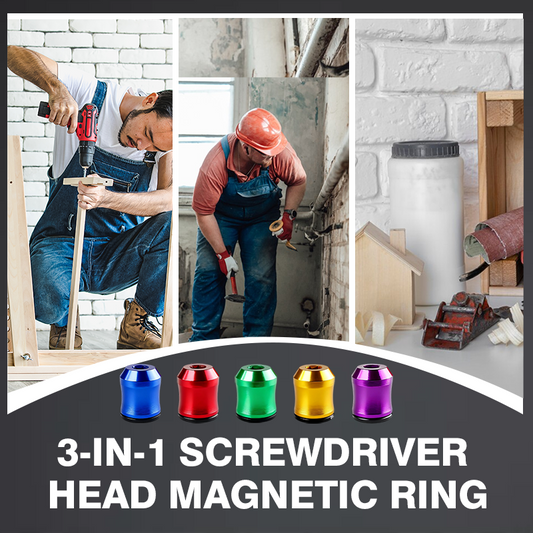 ⚡3-in-1 Screwdriver Head Magnetic Ring