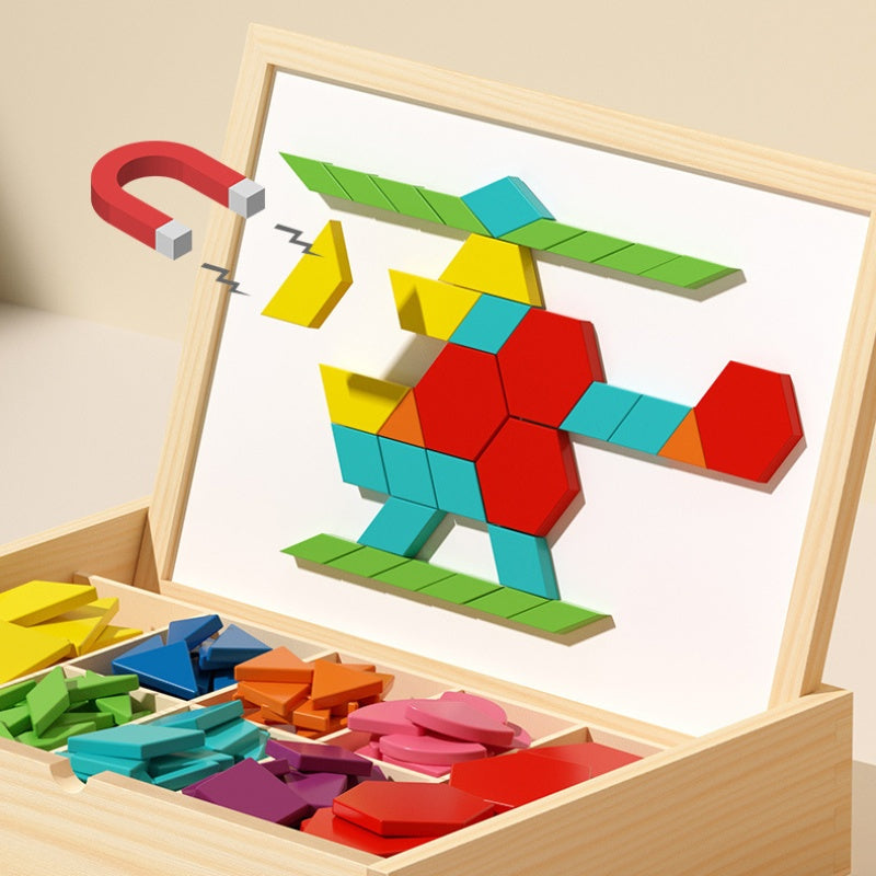 🔥Wooden Magnetic Pattern Block Puzzle Set🧩