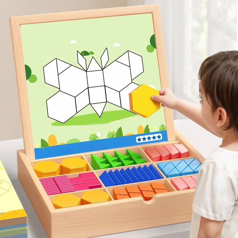 🔥Wooden Magnetic Pattern Block Puzzle Set🧩