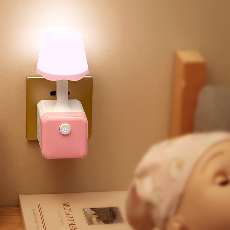 2-in-1 Cube Socket LED Night Lamp