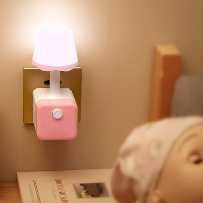 2-in-1 Cube Socket LED Night Lamp