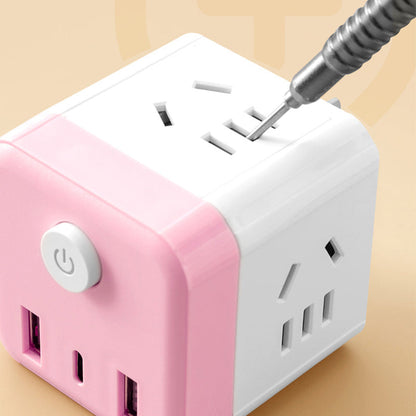 2-in-1 Cube Socket LED Night Lamp