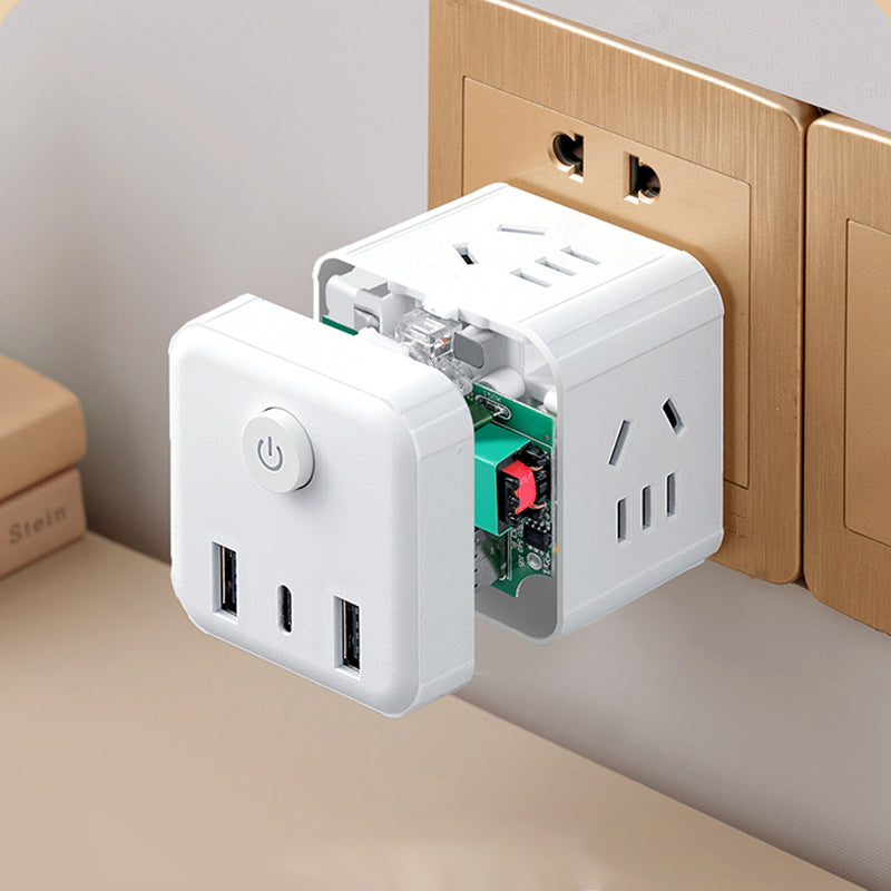 2-in-1 Cube Socket LED Night Lamp