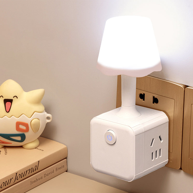 2-in-1 Cube Socket LED Night Lamp