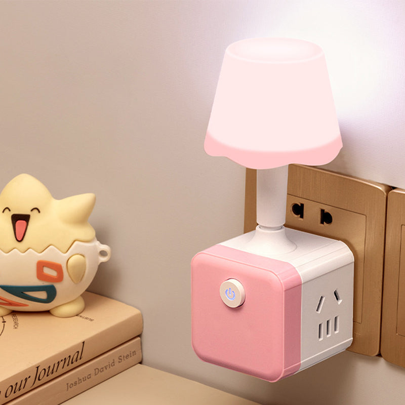 2-in-1 Cube Socket LED Night Lamp