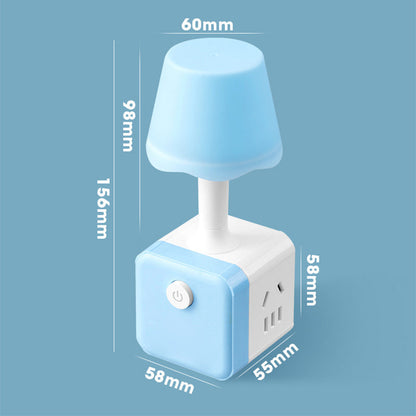2-in-1 Cube Socket LED Night Lamp