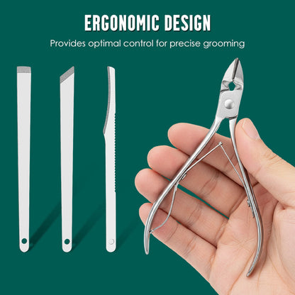 💥Stainless Steel Manicure Sets with PU Leather Case