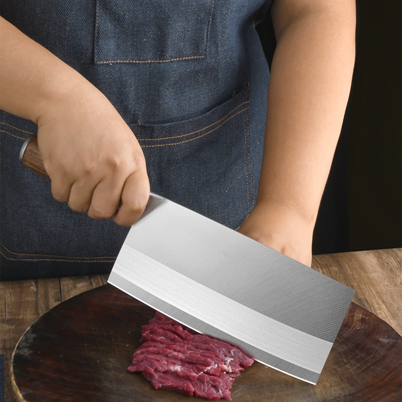 Sharp Cleaver Knife with Wooden Handle