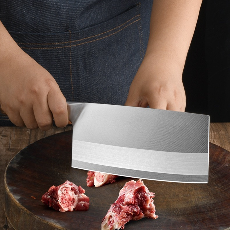 Sharp Cleaver Knife with Wooden Handle