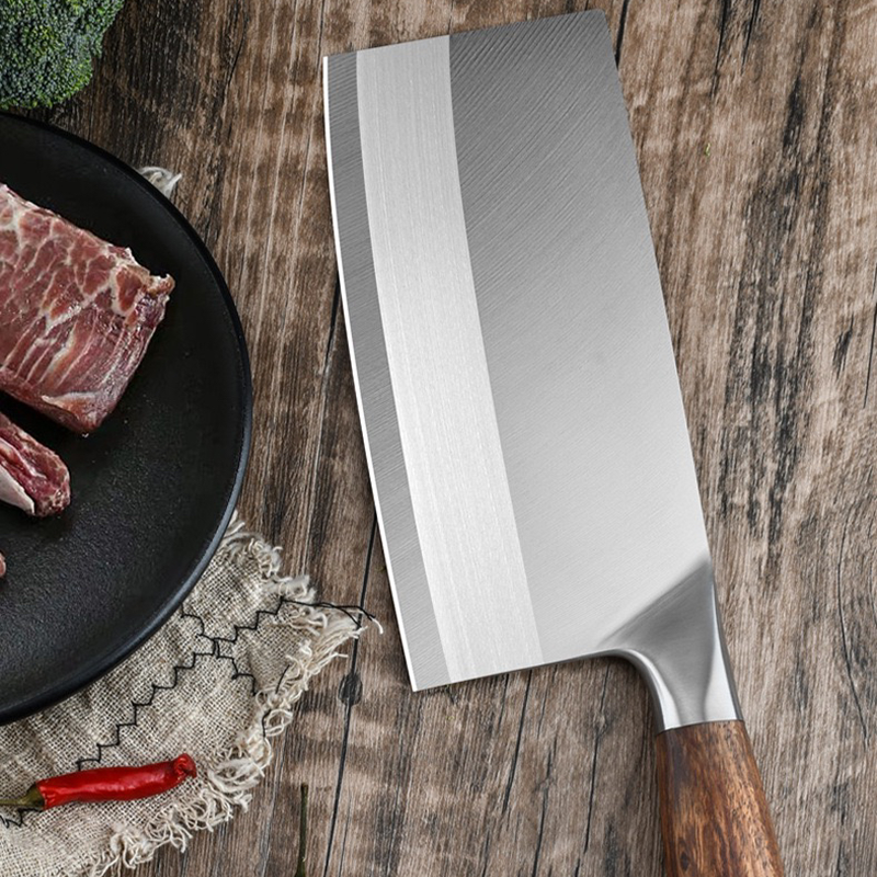 Sharp Cleaver Knife with Wooden Handle