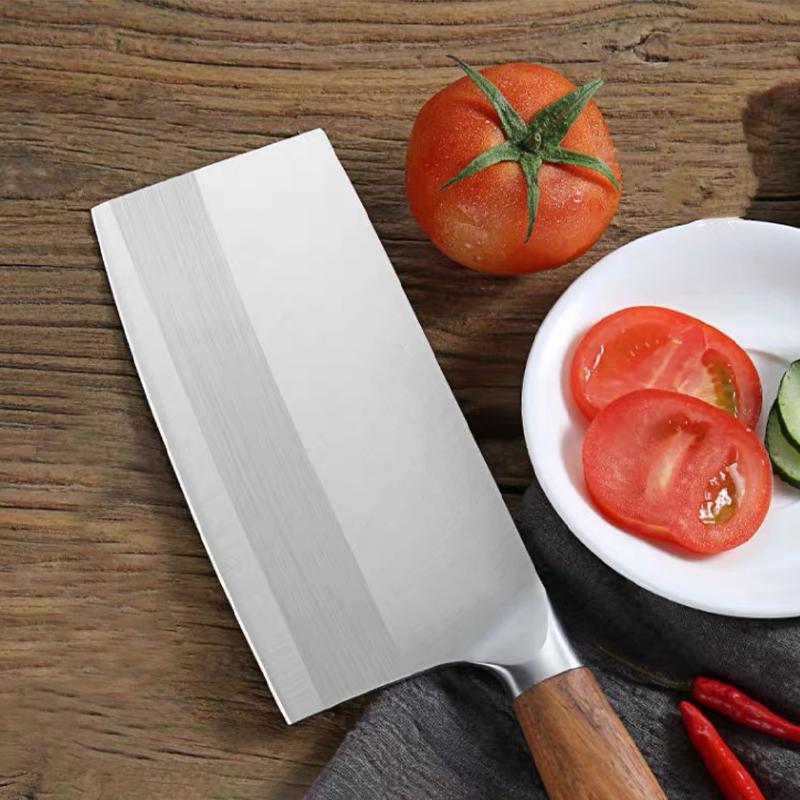 Sharp Cleaver Knife with Wooden Handle