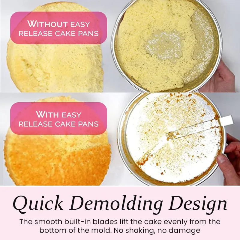 🍰 Perfect Release Stainless Steel Cake Pan