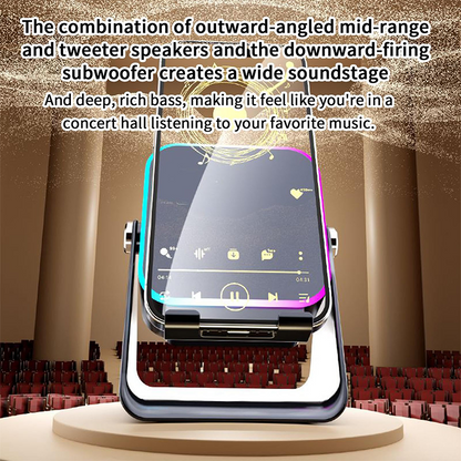 📱 5-in-1 Wireless Induction Bluetooth Speaker &amp; Phone Stand
