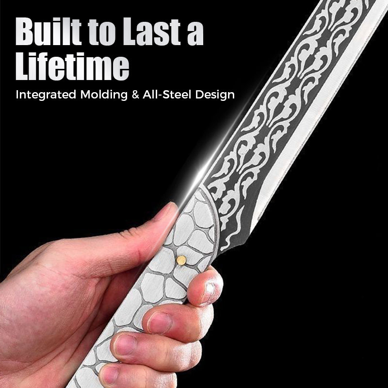 🔪  FULL-TANG SURVIVAL KNIFE - 8" Stainless Steel Blade with Fire Starter, Multi-Tool Kit Included, Perfect for Outdoor Adventures and Camping 🏕️🔥