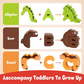 🎨26-Piece Wooden Letter & Animal Matching Toy