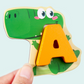 🎨26-Piece Wooden Letter & Animal Matching Toy