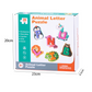 🎨26-Piece Wooden Letter & Animal Matching Toy