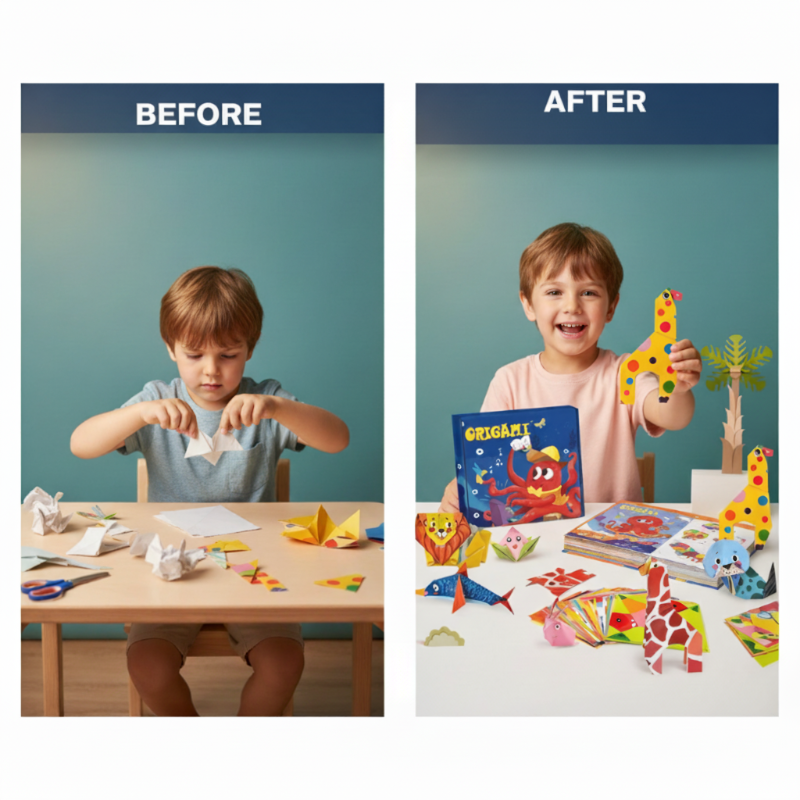 🐾 DIY Origami Craft Kit for Kids