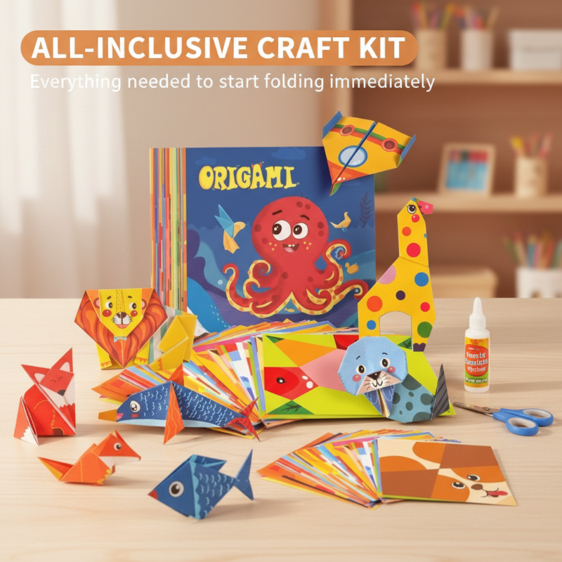 🐾 DIY Origami Craft Kit for Kids