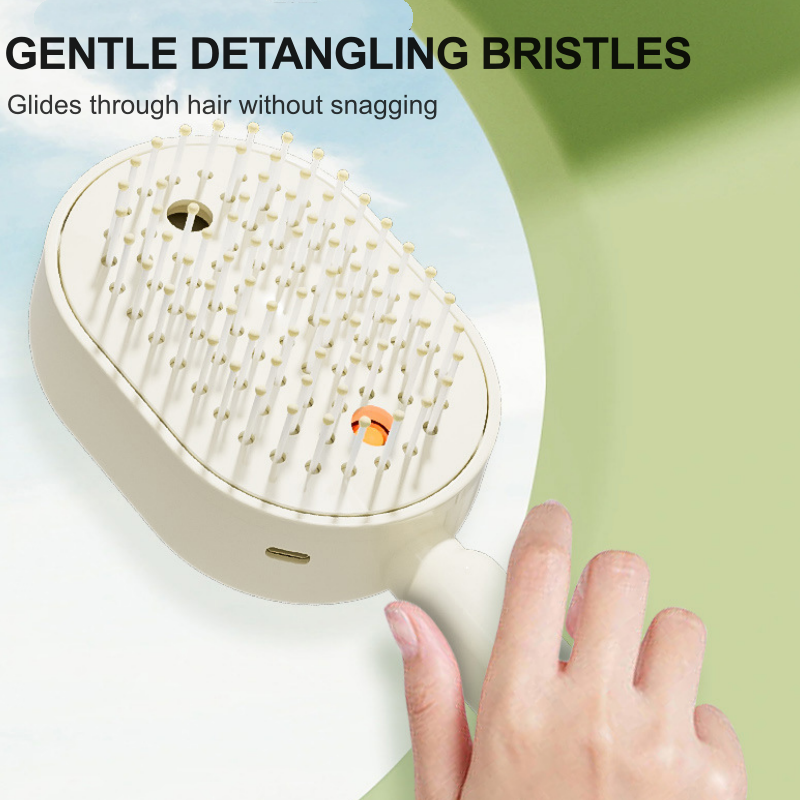 📢📢70 %  OFF💆 ✨ 3-in-1 Electric Spray & Massage Hair Brush