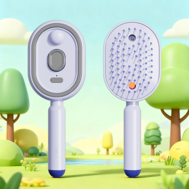📢📢70 %  OFF💆 ✨ 3-in-1 Electric Spray & Massage Hair Brush