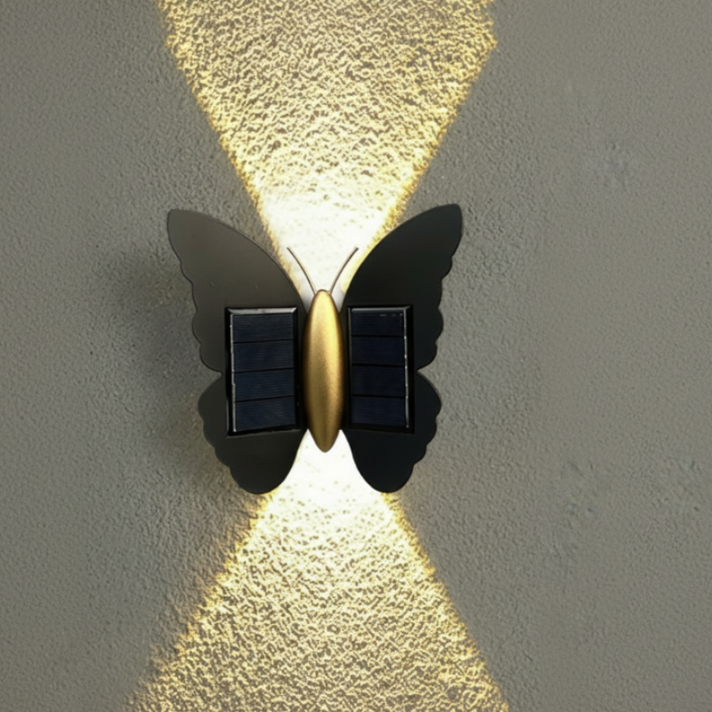 Unique Waterproof Solar Butterfly & Bat LED Wall Sconce