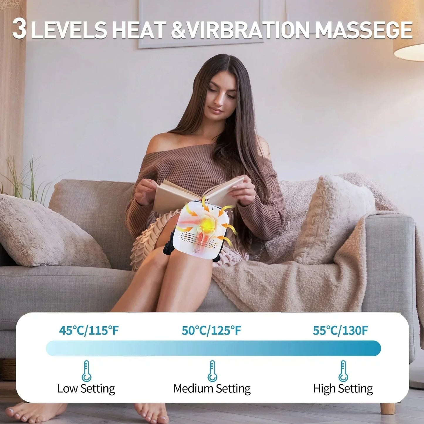 Comfort Electric Knee Massager Rechargeable Knee Massage Machine