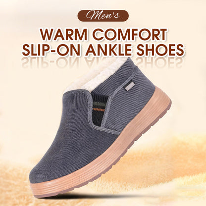 Men's Warm Comfort Slip-On Ankle Shoes