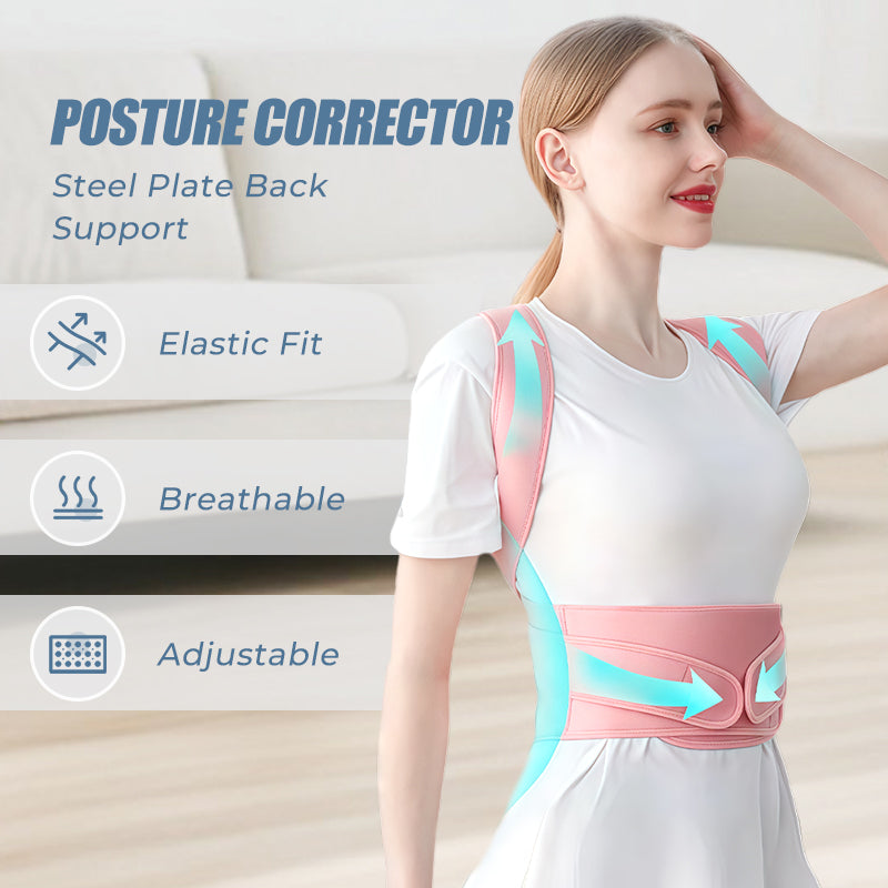 🔥Steel Plate Back Support Posture Corrector